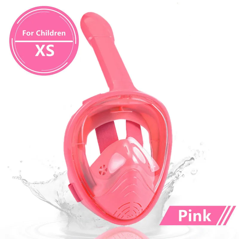 Underwater Scuba Anti Fog Full Face Diving Mask Snorkeling Respiratory Masks Safe Waterproof Swimming Equipment for Adult Kids